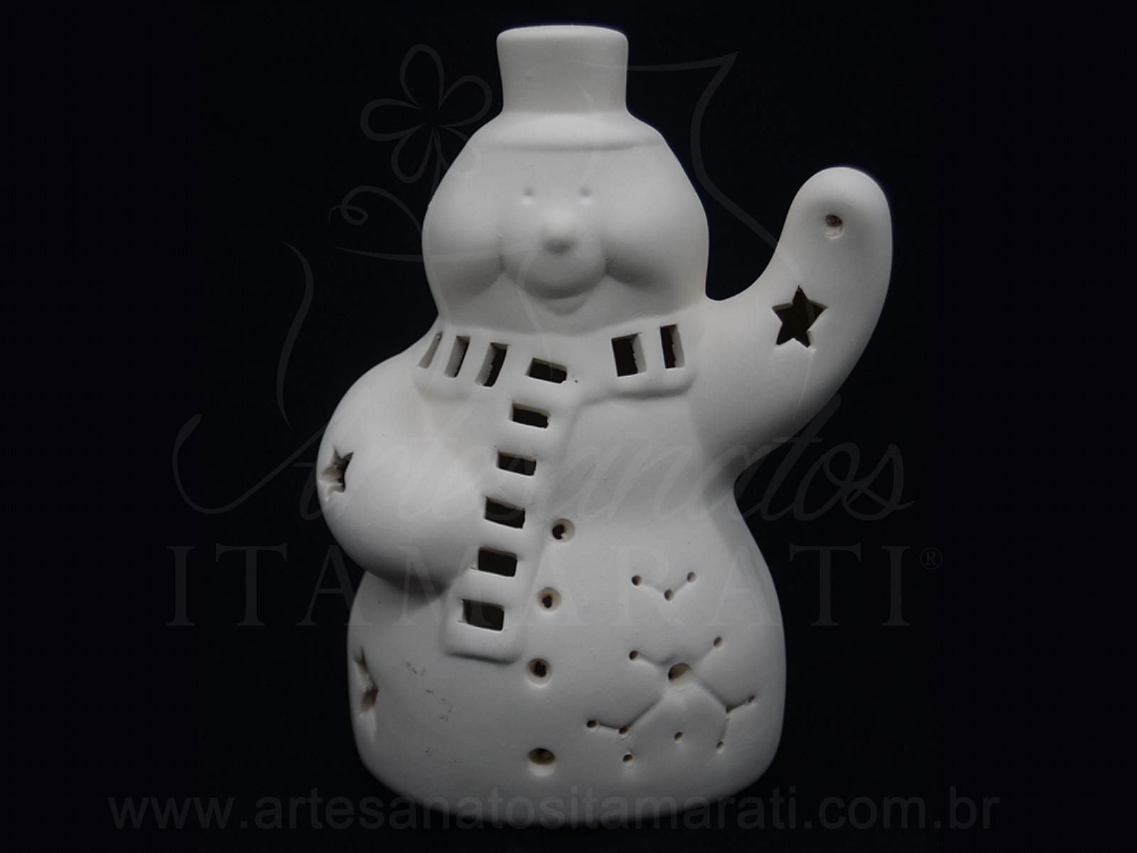 Boneco de neve luminária